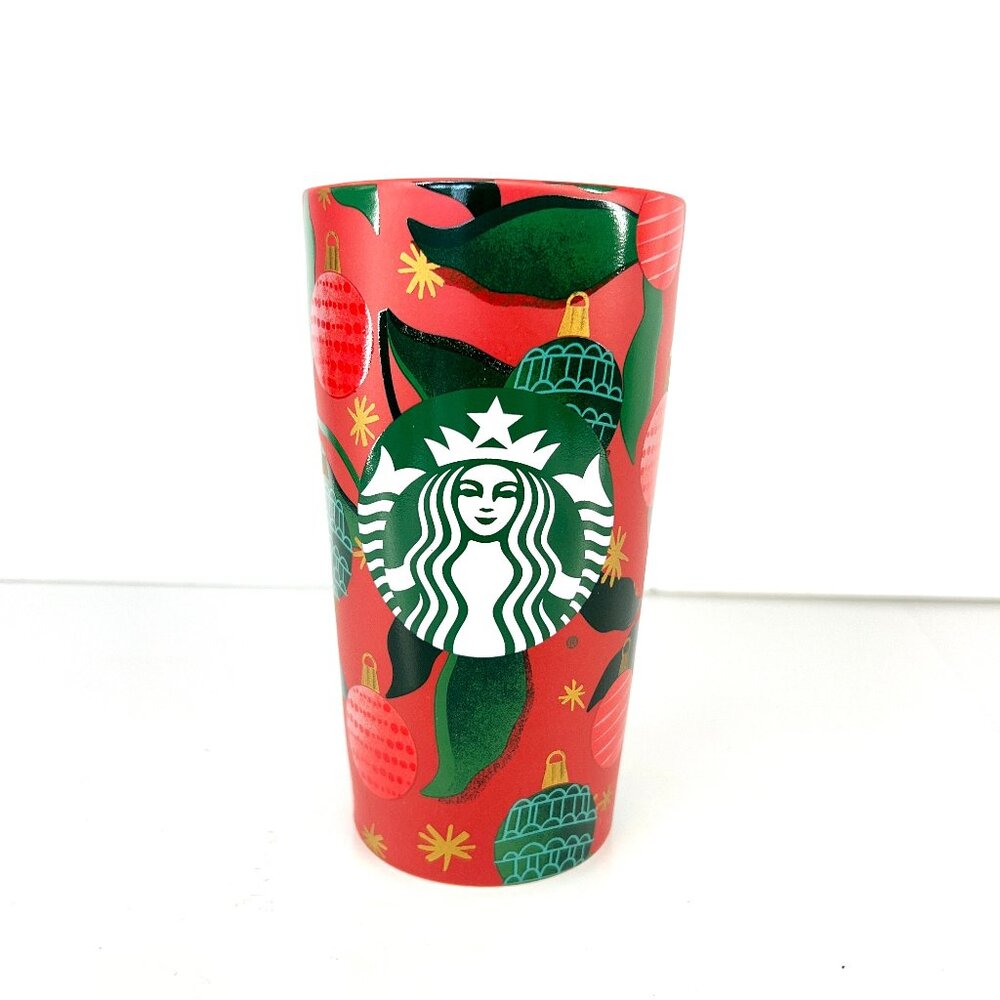 Starbucks Christmas Limited Edition Ornaments Ceramic Travel Mug- 2019 Red Green
